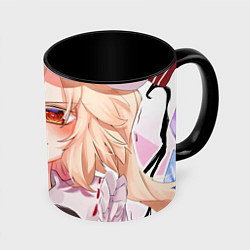 Кружка 3D Touhou Project Фландр Скарлет с подарком в форме с, цвет: 3D-белый + черный