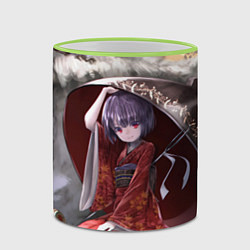 Кружка 3D Touhou Project Симмёмару Сукуна, цвет: 3D-светло-зеленый кант — фото 2