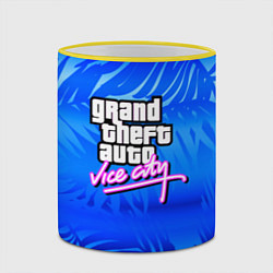 Кружка 3D GTA vice city тропики, цвет: 3D-желтый кант — фото 2
