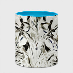 Кружка 3D Black and white abstraction, цвет: 3D-белый + небесно-голубой — фото 2