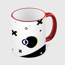 Кружка 3D Roblox pattern game, цвет: 3D-красный кант