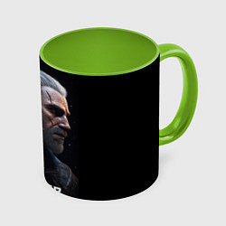 Кружка 3D The Witcher poster, цвет: 3D-белый + светло-зеленый
