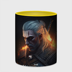 Кружка 3D The Witcher and fire, цвет: 3D-белый + желтый — фото 2