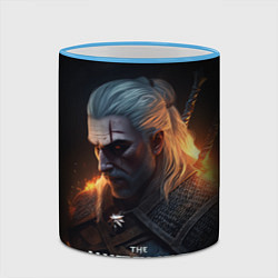 Кружка 3D The Witcher and fire, цвет: 3D-небесно-голубой кант — фото 2