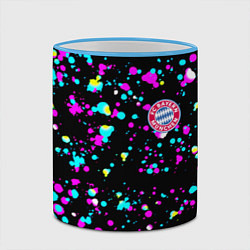 Кружка 3D Бавария Мюнхен неоновые краски, цвет: 3D-небесно-голубой кант — фото 2