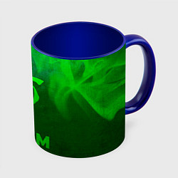 Кружка 3D Doom - green gradient, цвет: 3D-белый + синий