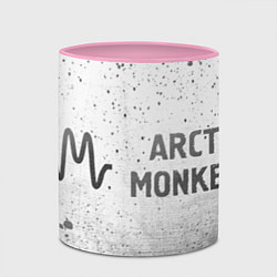 Кружка 3D Arctic Monkeys - white gradient по-горизонтали, цвет: 3D-белый + розовый — фото 2