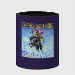 Кружка 3D Iron Maiden rock band colored, цвет: 3D-белый + черный — фото 2