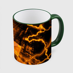 Кружка 3D Half life abstraction, цвет: 3D-зеленый кант