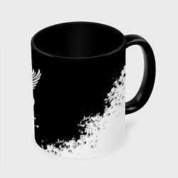 Кружка 3D Ливерпуль краски текстура, цвет: 3D-белый + черный