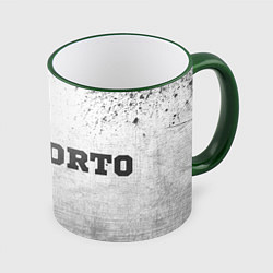 Кружка 3D Porto - white gradient по-горизонтали, цвет: 3D-зеленый кант