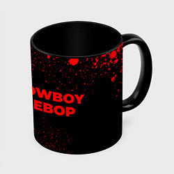 Кружка 3D Cowboy Bebop - red gradient по-горизонтали, цвет: 3D-белый + черный