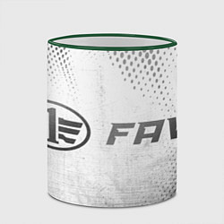 Кружка 3D FAW - white gradient по-горизонтали, цвет: 3D-зеленый кант — фото 2