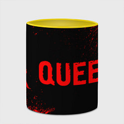 Кружка 3D Queen - red gradient по-горизонтали, цвет: 3D-белый + желтый — фото 2