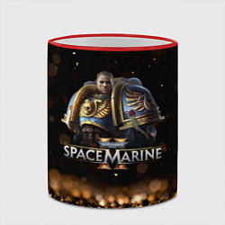 Кружка 3D Captain Titus Warhammer 40000 space marine 2, цвет: 3D-красный кант — фото 2
