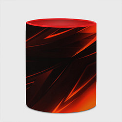Кружка 3D Geometry orange stripes, цвет: 3D-белый + красный — фото 2