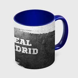 Кружка 3D Real Madrid - grey gradient по-горизонтали, цвет: 3D-белый + синий