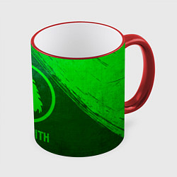 Кружка 3D Aerosmith - green gradient, цвет: 3D-красный кант