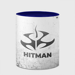 Кружка 3D Hitman - white gradient, цвет: 3D-белый + синий — фото 2