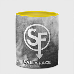 Кружка 3D Sally Face - grey gradient, цвет: 3D-белый + желтый — фото 2