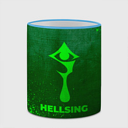 Кружка 3D Hellsing - green gradient, цвет: 3D-небесно-голубой кант — фото 2