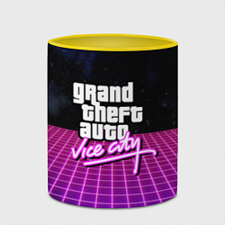 Кружка 3D GTA retro wave, цвет: 3D-белый + желтый — фото 2