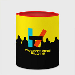 Кружка 3D Twenty one pilots rock steel, цвет: 3D-белый + красный — фото 2