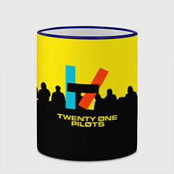 Кружка 3D Twenty one pilots rock steel, цвет: 3D-синий кант — фото 2