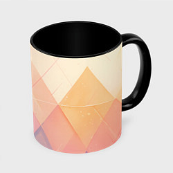 Кружка 3D Abstract art - triangle, цвет: 3D-белый + черный