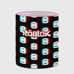 Кружка 3D Roblox pattern glitch, цвет: 3D-розовый кант — фото 2