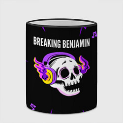 Кружка 3D Breaking Benjamin неоновый череп, цвет: 3D-черный кант — фото 2