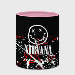 Кружка 3D Nirvana анархия, цвет: 3D-белый + розовый — фото 2