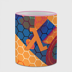 Кружка 3D Half life hexagon steel, цвет: 3D-розовый кант — фото 2