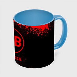 Кружка 3D Borussia - red gradient, цвет: 3D-белый + небесно-голубой