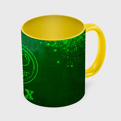 Кружка 3D Ajax - green gradient, цвет: 3D-белый + желтый