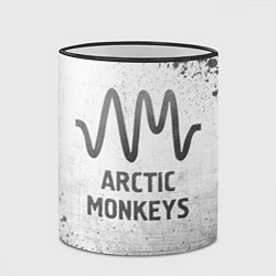 Кружка 3D Arctic Monkeys - white gradient, цвет: 3D-черный кант — фото 2