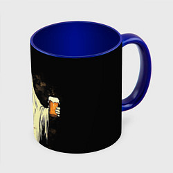 Кружка 3D Приведение с пивом, цвет: 3D-белый + синий