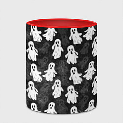 Кружка 3D Паттерн с призраками, цвет: 3D-белый + красный — фото 2