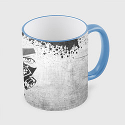 Кружка 3D Tokyo Ghoul - white gradient, цвет: 3D-небесно-голубой кант