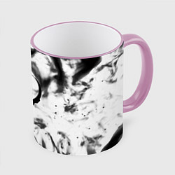 Кружка 3D Quake fire black, цвет: 3D-розовый кант