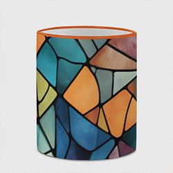 Кружка 3D Мозаика цветное стекло, цвет: 3D-оранжевый кант — фото 2
