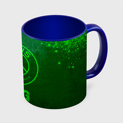 Кружка 3D PSG - green gradient, цвет: 3D-белый + синий