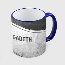 Кружка 3D Megadeth - white gradient по-горизонтали, цвет: 3D-синий кант