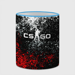 Кружка 3D CSGO брызги красок, цвет: 3D-небесно-голубой кант — фото 2