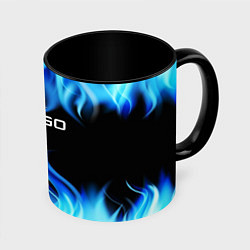 Кружка 3D CGGO blue flame, цвет: 3D-белый + черный