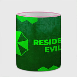 Кружка 3D Resident Evil - green gradient по-горизонтали, цвет: 3D-розовый кант — фото 2