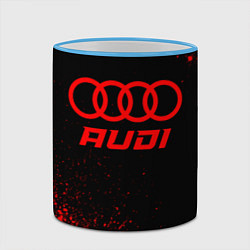 Кружка 3D Audi - red gradient, цвет: 3D-небесно-голубой кант — фото 2
