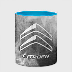 Кружка 3D Citroen - grey gradient, цвет: 3D-белый + небесно-голубой — фото 2