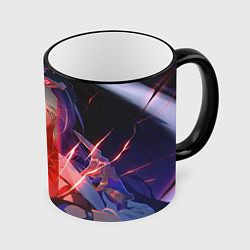 Кружка цветная Honkai Star Rail Black Swan beauty