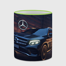 Кружка 3D Mercedes benz auto, цвет: 3D-светло-зеленый кант — фото 2